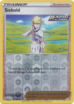 Pokemon Card - S&S: Chilling Reign 153/198 - SIEBOLD (reverse holo)