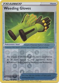 Pokemon Card - S&S: Chilling Reign 155/198 - WEEDING GLOVES (reverse holo)