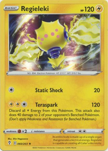 Pokemon Card - S&S: Evolving Skies 060/203 - REGIELEKI (holo-foil):  BBToyStore.com - Toys, Plush, Trading Cards, Action Figures & Games online  retail store shop sale