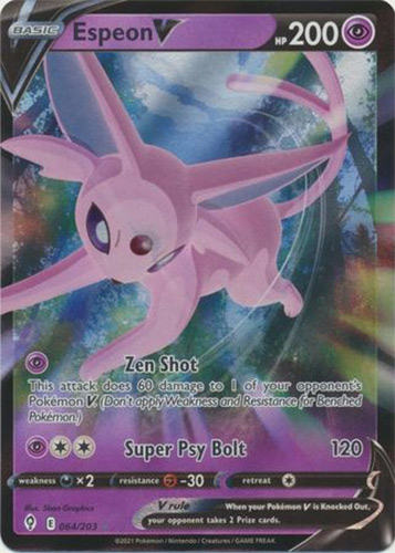 Pokemon Card - S&S: Evolving Skies 064/203 - ESPEON V (holo-foil)