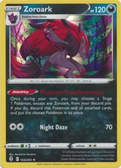 Pokemon Card - S&S: Evolving Skies 103/203 - ZOROARK (holo-foil)