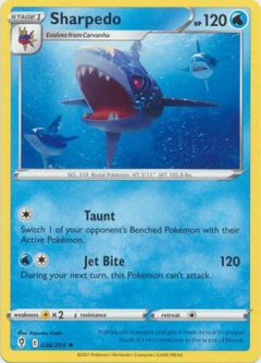 Pokemon Card - S&S: Evolving Skies 036/203 - SHARPEDO (rare)