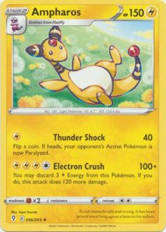 Pokemon Card - S&S: Evolving Skies 056/203 - AMPHAROS (rare)