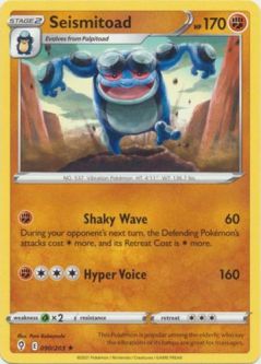 Pokemon Card - S&S: Evolving Skies 090/203 - SEISMITOAD (rare)