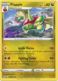 Pokemon Card - S&S: Evolving Skies 120/203 - FLAPPLE (rare)