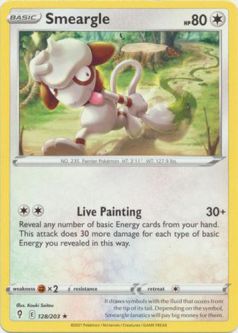 Pokemon Card - S&S: Evolving Skies 128/203 - SMEARGLE (rare)