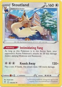 Pokemon Card - S&S: Evolving Skies 135/203 - STOUTLAND (rare)