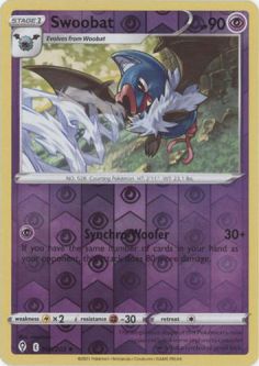 Pokemon Card - S&S: Evolving Skies 069/203 - SWOOBAT (reverse holo)