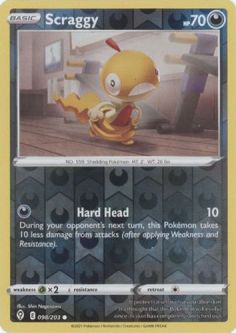 Pokemon Card - S&S: Evolving Skies 098/203 - SCRAGGY (reverse holo)