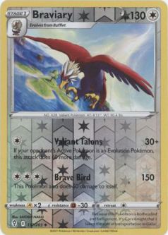 Pokemon Card - S&S: Evolving Skies 137/203 - BRAVIARY (reverse holo)