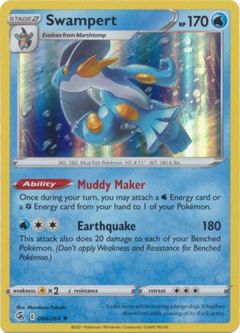 Pokemon Card - Sword & Shield Fusion Strike 064/264 - SWAMPERT (holo-foil)