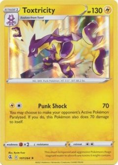 Pokemon Card - Sword & Shield Fusion Strike 107/264 - TOXTRICITY (holo-foil)