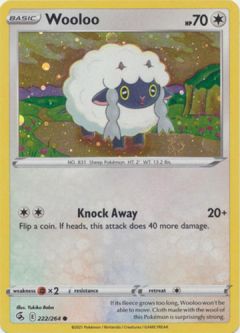 Pokemon Card - S&S: Fusion Strike 222/264 - WOOLOO (holo-foil promo)