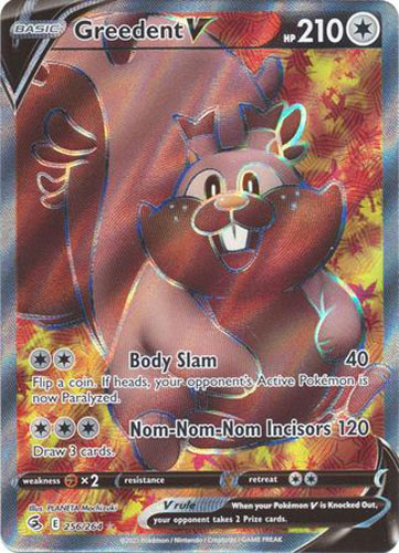 Pokemon Card - S&S: Fusion Strike 256/264 - GREEDENT V (holo