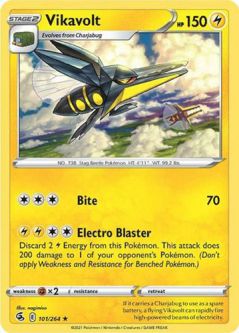 Pokemon Card - S&S: Fusion Strike 101/264 - VIKAVOLT (rare)