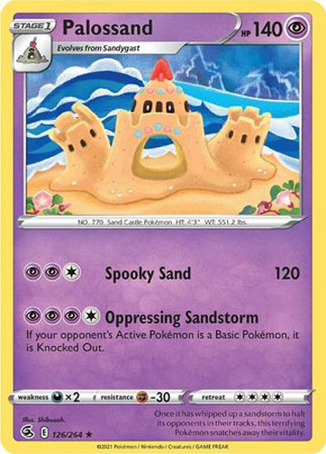 Pokemon Card - S&S: Fusion Strike 126/264 - PALOSSAND (rare):  BBToyStore.com - Toys, Plush, Trading Cards, Action Figures & Games online  retail store shop sale