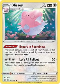 Pokemon Card - S&S: Fusion Strike 203/264 - BLISSEY (rare)