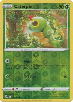 Pokemon Card - S&S: Fusion Strike 001/264 - CATERPIE (reverse holo)