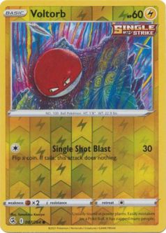 Pokemon Card - S&S: Fusion Strike 087/264 - VOLTORB (reverse holo)