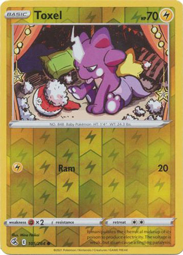 Pokemon Card - S&S: Fusion Strike 105/264 - TOXEL (reverse Pokemon Card - S&S: Fusion Strike 105/264 - TOXEL (reverse