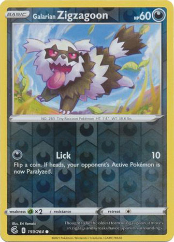 shiny zigzagoon pokemon card - Galarian SV078/SV122 - Shining Fates - Vault Colorless Colorless Pull Out Search your discard pile for any 1 card Galarian Zigzagoon 035/73 - Champions