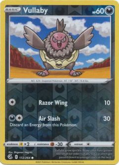 Pokemon Card - S&S: Fusion Strike 172/264 - VULLABY (reverse holo)