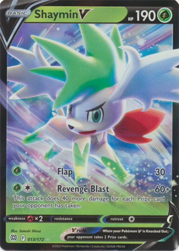 Pokemon Card - S&S: Brilliant Stars 013/172 - SHAYMIN V (holo-foil)