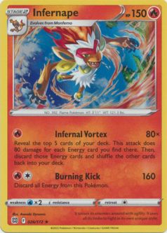 Pokemon Card - S&S: Brilliant Stars 026/172 - INFERNAPE (holo-foil)
