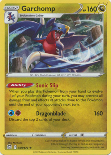 pokemon garchomp card Amazon.com: Pokemon -Garchomp ex 260/182 - Paradox Rift - Hyper Rare - Gold  Foil