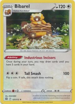 Pokemon Card - S&S: Brilliant Stars 121/172 - BIBAREL (holo-foil)