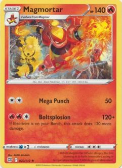 Pokemon Card - S&S: Brilliant Stars 020/172 - MAGMORTAR (rare)