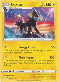 Pokemon Card - S&S: Brilliant Stars 051/172 - LUXRAY (rare)