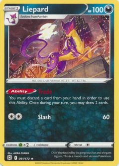 Pokemon Card - S&S: Brilliant Stars 091/172 - LIEPARD (rare)