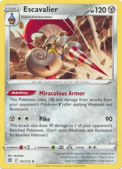 Pokemon Card - S&S: Brilliant Stars 101/172 - ESCAVALIER (rare)