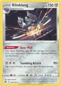Pokemon Card - S&S: Brilliant Stars 104/172 - KLINKLANG (rare)