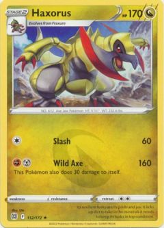 Pokemon Card - S&S: Brilliant Stars 112/172 - HAXORUS (rare)