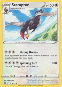Pokemon Card - S&S: Brilliant Stars 119/172 - STARAPTOR (rare)