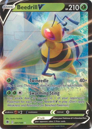 Pokemon Card - S&S: Astral Radiance 001/189 - BEEDRILL V (holo-foil)
