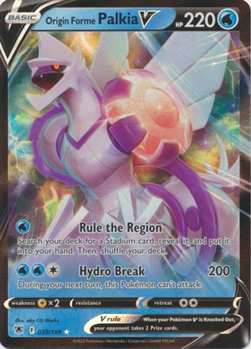 Pokemon Card - S&S: Astral Radiance 039/189 - ORIGIN FORME PALKIA V (holo-foil)