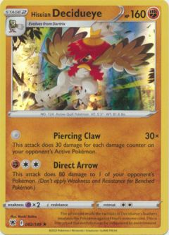 Pokemon Card - S&S: Astral Radiance 082/189 - HISUIAN DECIDUEYE (holo-foil)