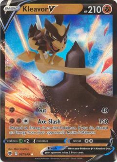 Pokemon Card - S&S: Astral Radiance 087/189 - KLEAVOR V (holo-foil)