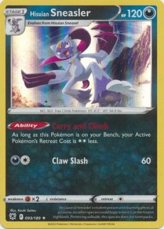 Pokemon Card - S&S: Astral Radiance 093/189 - HISUIAN SNEASLER (holo-foil)