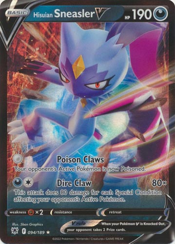 Pokemon Card - S&S: Astral Radiance 094/189 - HISUIAN SNEASLER V (holo-foil)