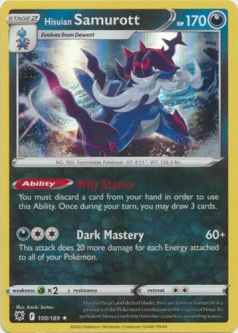 Pokemon Card - S&S: Astral Radiance 100/189 - HISUIAN SAMUROTT (holo-foil)