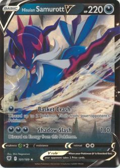 Pokemon Card - S&S: Astral Radiance 101/189 - HISUIAN SAMUROTT V (holo-foil)