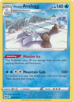 Pokemon Card - S&S: Astral Radiance 048/189 - HISUIAN AVALUGG (rare)