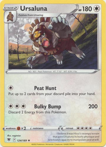 Pokemon Card - S&S: Astral Radiance 124/189 - URSALUNA (rare):  BBToyStore.com - Toys, Plush, Trading Cards, Action Figures & Games online  retail store shop sale