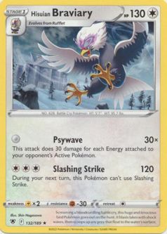 Pokemon Card - S&S: Astral Radiance 132/189 - HISUIAN BRAVIARY (rare)