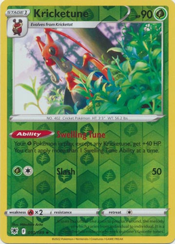 Pokemon Card - S&S: Astral Radiance 010/189 - KRICKETUNE (reverse holo):  BBToyStore.com - Toys, Plush, Trading Cards, Action Figures & Games online  retail store shop sale