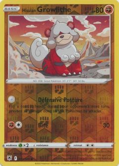Pokemon Card - S&S: Astral Radiance 070/189 - HISUIAN GROWLITHE (reverse holo)